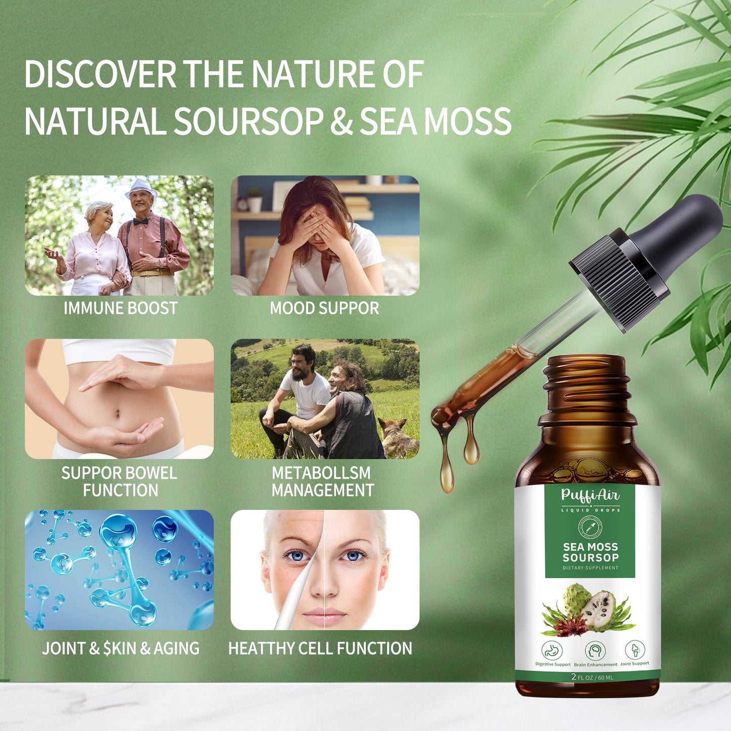 Soursop & Seamoss Liquid Drop - 60ml