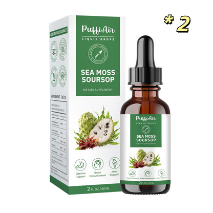 PuffiAir Soursop &amp; Seamoss Liquid Drop - 60ml