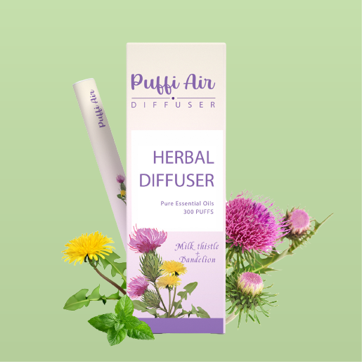 Puff Air Milk Thistle & Dandelion Aroma Herbal Diffuser - 300 Uses