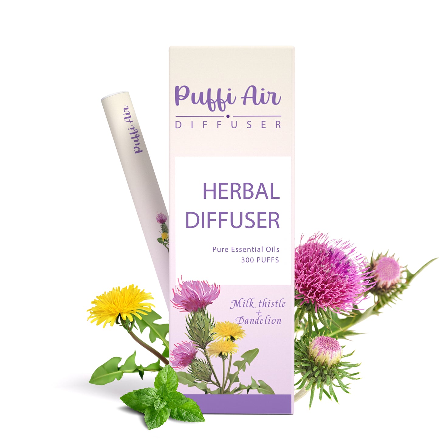 Puff Air Milk Thistle & Dandelion Aroma Herbal Diffuser - 300 Uses